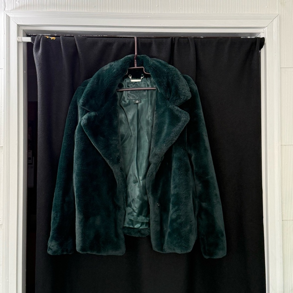 Jou jou Green Faux Fur Jacket